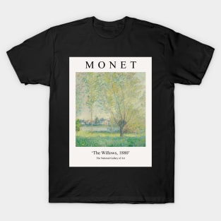 Claude Monet The Willows 1880 Painting T-Shirt